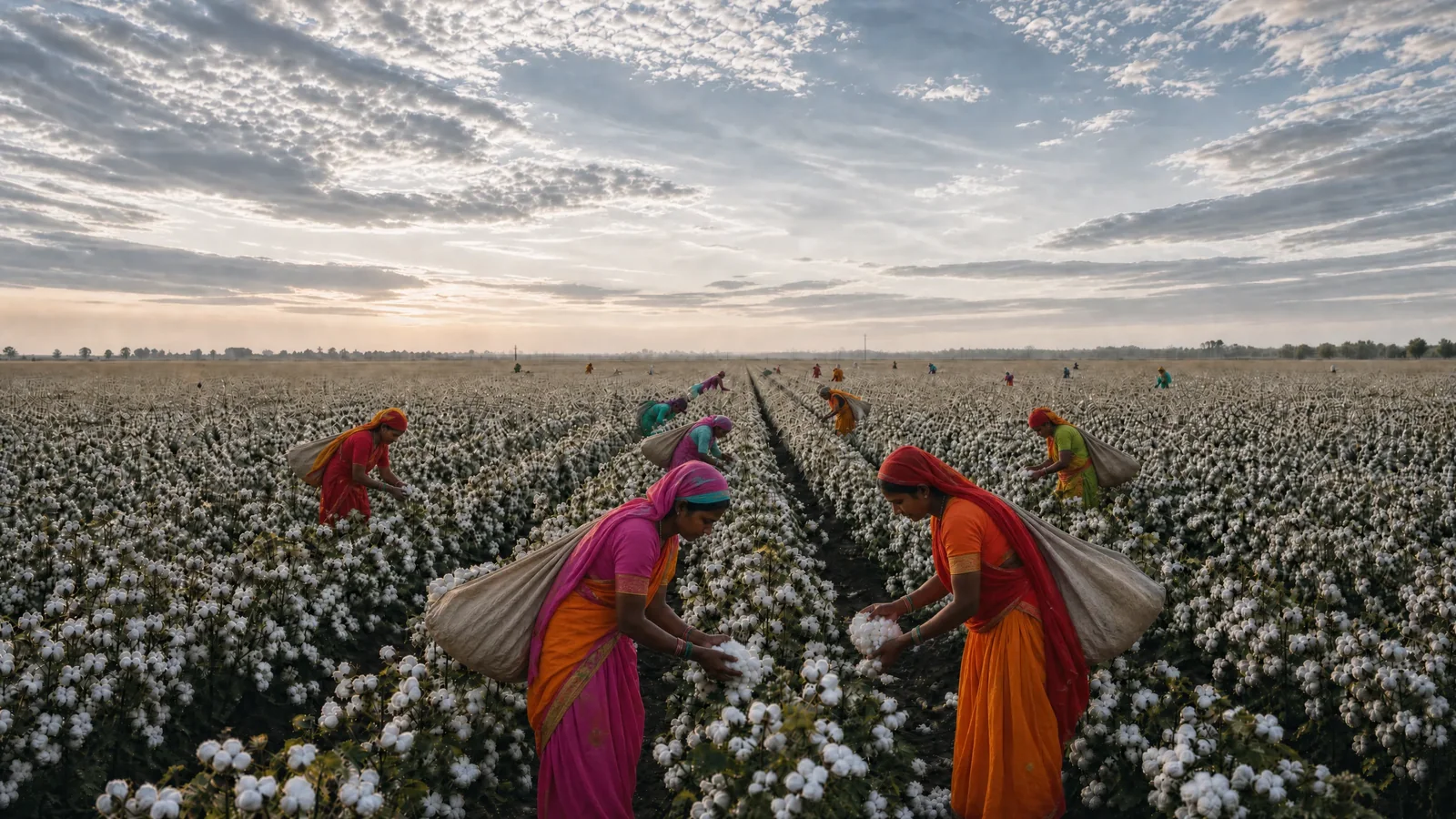 Cotton field banner