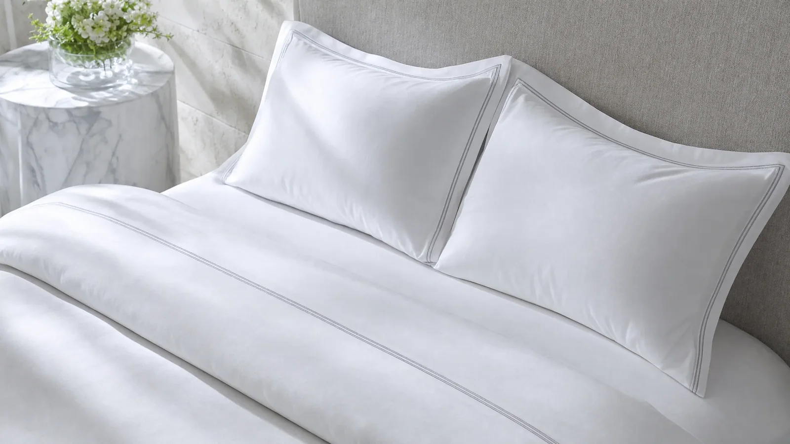 Organic cotton pillow and bedding