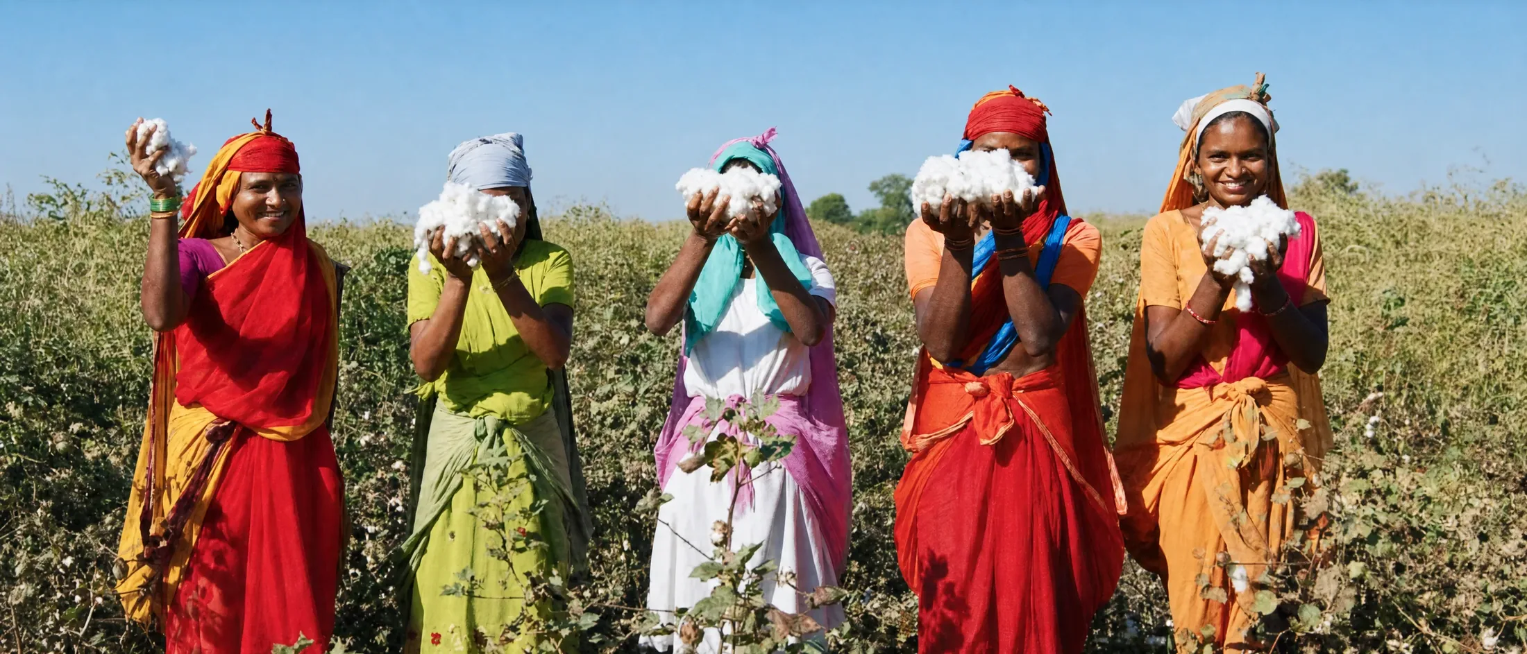 Chetna Organic farmers in the field