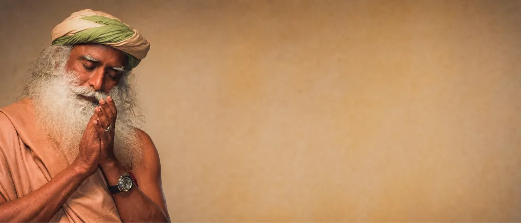 Sadhguru, contemplative portrait